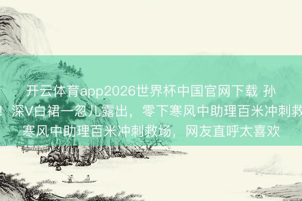 开云体育app2026世界杯中国官网下载 孙菲菲红毯滑落门惊魂！深V白裙一忽儿露出，零下寒风中助理百米冲刺救场，网友直呼太喜欢