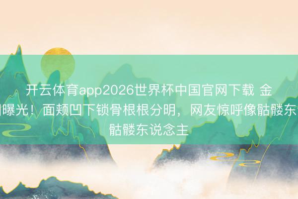 开云体育app2026世界杯中国官网下载 金晨生图曝光！面颊凹下锁骨根根分明，网友惊呼像骷髅东说念主